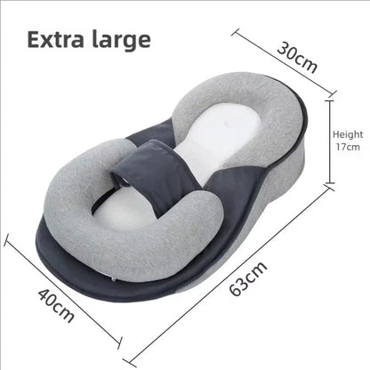 New Baby Wedge Pillow for Newborns, Infant Feeding Support Nursing Anti-Reflux Pillow Reduces Spit-Up with Safety Straps