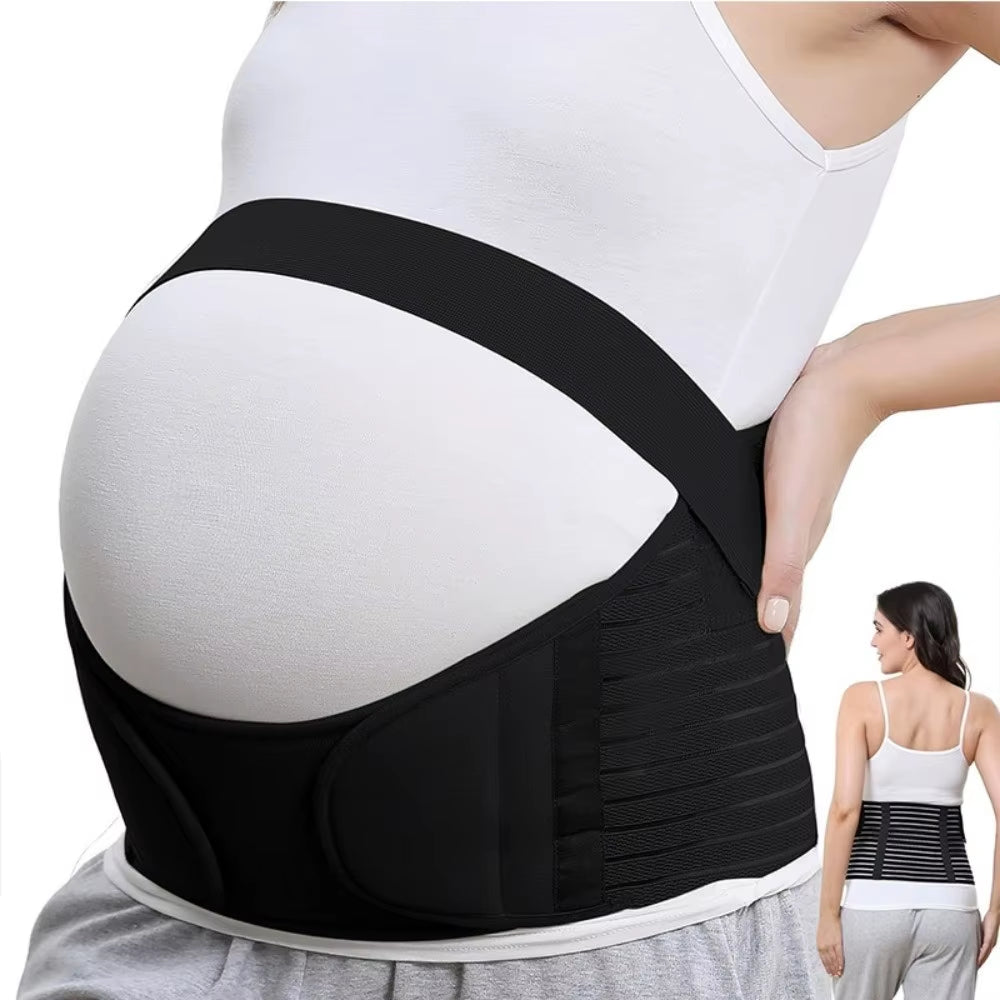 Adjustable Pregnant Women Belts Breathable Elastic Maternity Belly Band Soft Detachable Abdominal Support Brace