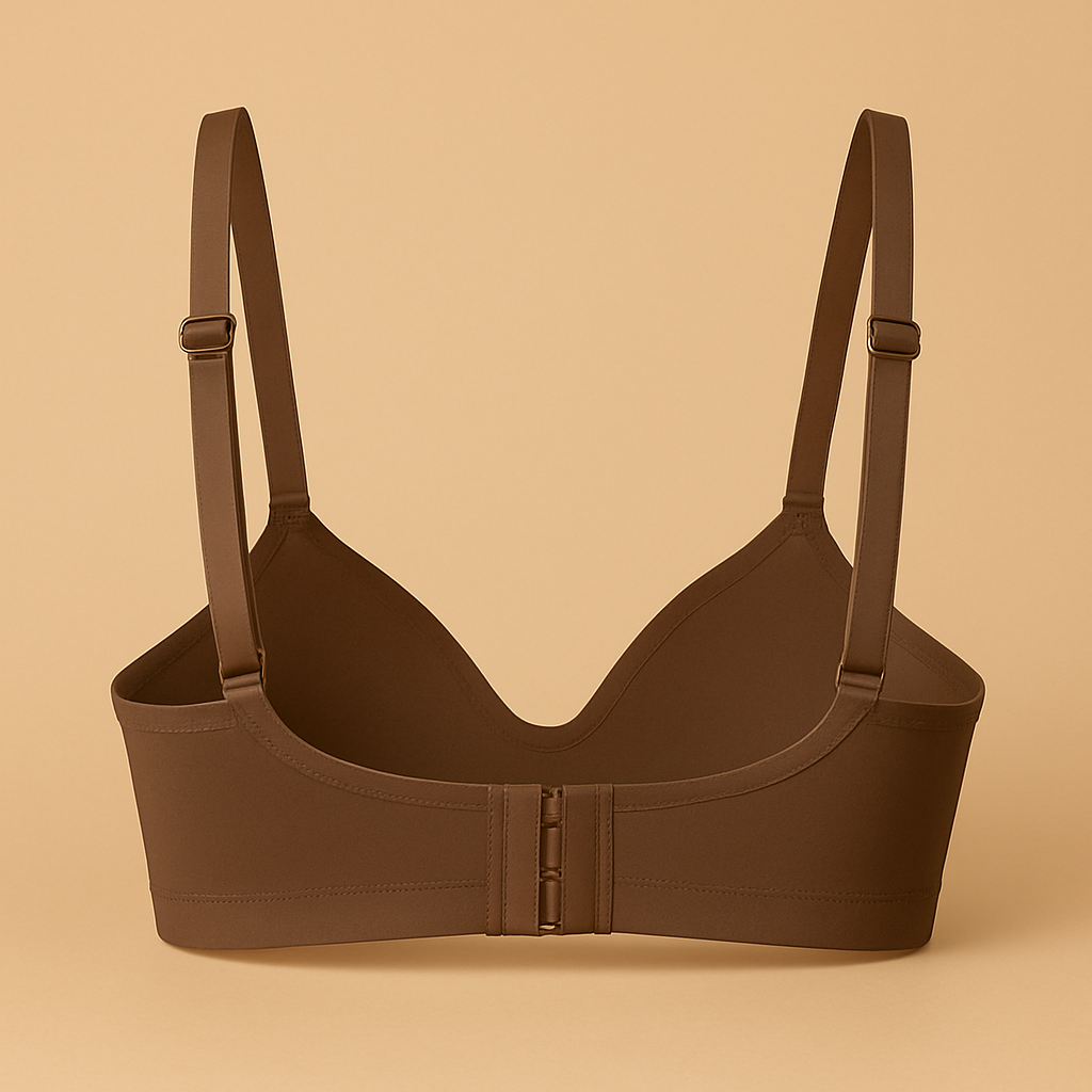 Seamless V-Neck Maternity Nursing Bra — Wave-Edge Comfort, Wire-Free Lift