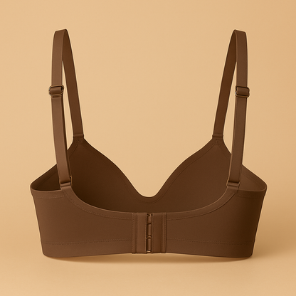 Seamless V-Neck Maternity Nursing Bra — Wave-Edge Comfort, Wire-Free Lift