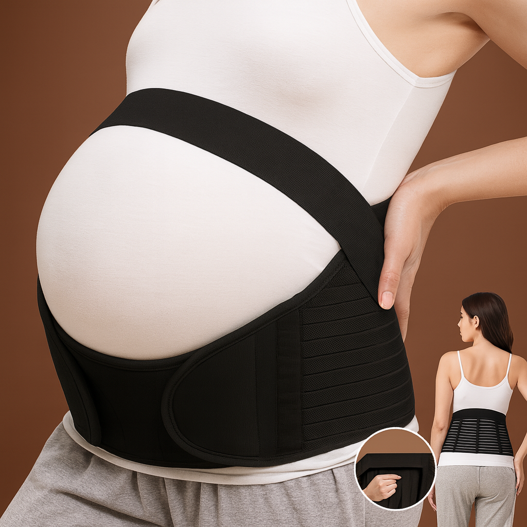 Adjustable Maternity Belly Support Band — Breathable, Soft & Detachable Abdominal Brace