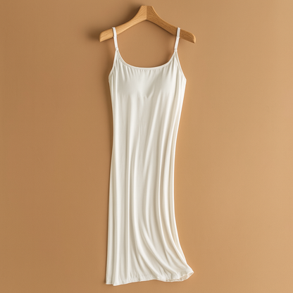 Maternity Nursing Tank Dress — Built-In Bra, Sleeveless Comfort for Pregnancy & Breastfeeding