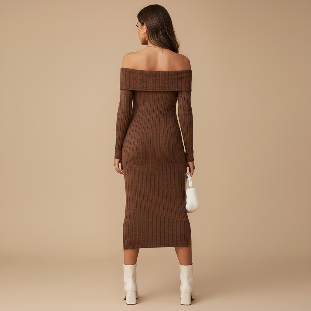 Knit One-Shoulder Maternity Dress