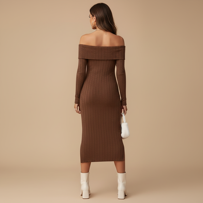Knit One-Shoulder Maternity Dress