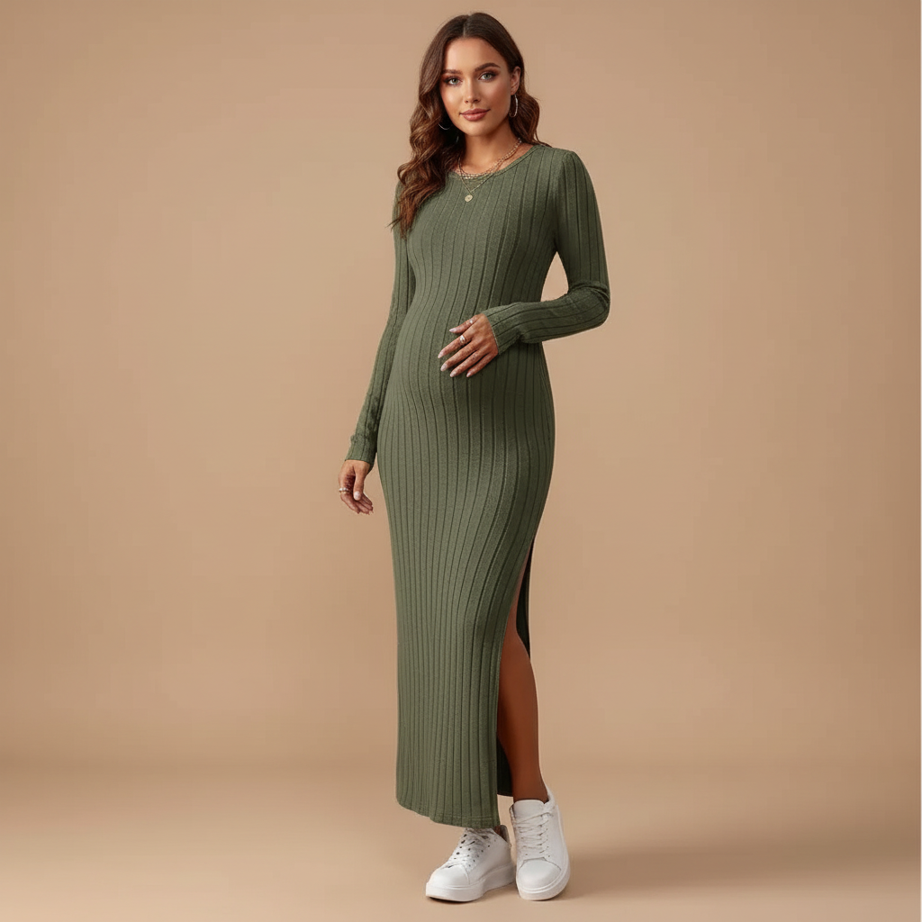 SideLine Knit Maternity Dress