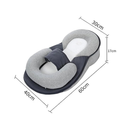 BabyLift Anti-Reflux Lounger — Ergonomic Wedge, Anti-Roll Support & Secure Feeding Strap