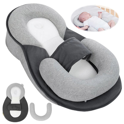 BabyLift Anti-Reflux Lounger — Ergonomic Wedge, Anti-Roll Support & Secure Feeding Strap