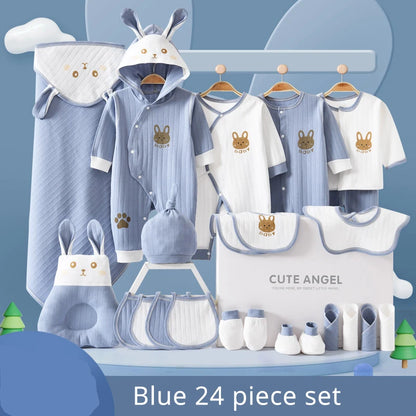LuxeCotton Newborn Gift Set — 22–26 Pieces of Ultra-Soft 100% Cotton (0–6 Months)