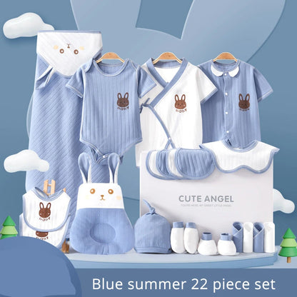 LuxeCotton Newborn Gift Set — 22–26 Pieces of Ultra-Soft 100% Cotton (0–6 Months)