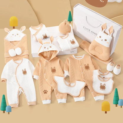 LuxeCotton Newborn Gift Set — 22–26 Pieces of Ultra-Soft 100% Cotton (0–6 Months)