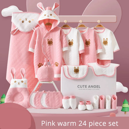 LuxeCotton Newborn Gift Set — 22–26 Pieces of Ultra-Soft 100% Cotton (0–6 Months)