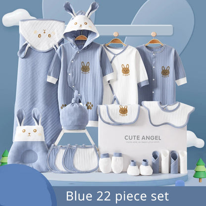 LuxeCotton Newborn Gift Set — 22–26 Pieces of Ultra-Soft 100% Cotton (0–6 Months)