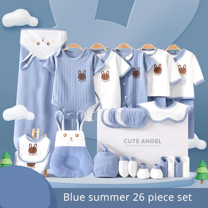 LuxeCotton Newborn Gift Set — 22–26 Pieces of Ultra-Soft 100% Cotton (0–6 Months)