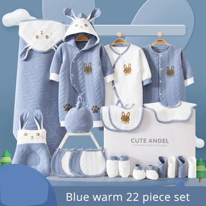 LuxeCotton Newborn Gift Set — 22–26 Pieces of Ultra-Soft 100% Cotton (0–6 Months)
