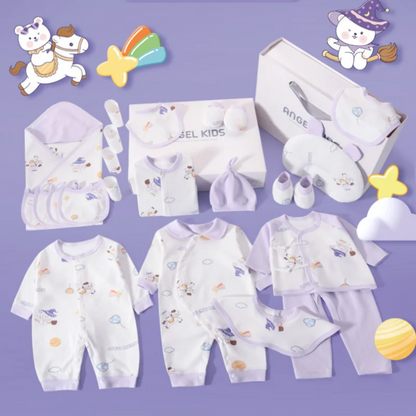 GentleBloom™ Newborn Baby Girl Set — 21/25 Pieces of 100% Cotton Comfort (Spring & Autumn)