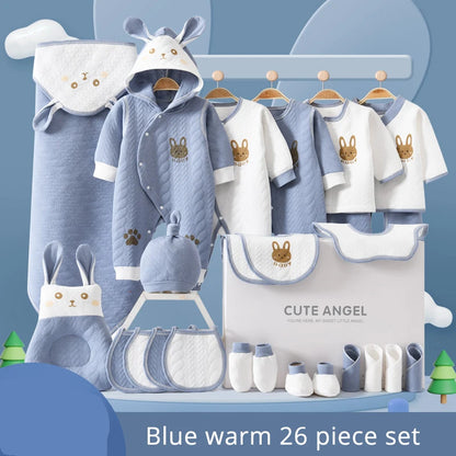 LuxeCotton Newborn Gift Set — 22–26 Pieces of Ultra-Soft 100% Cotton (0–6 Months)