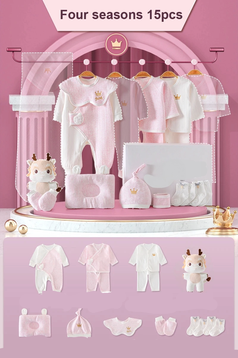 PureCotton Newborn Essentials Set — 15/18/20 Pieces of Ultra-Soft 100% Cotton (0–3 Months)