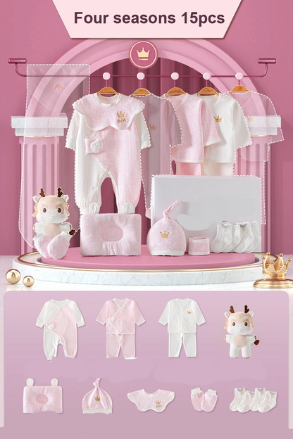 PureCotton Newborn Essentials Set — 15/18/20 Pieces of Ultra-Soft 100% Cotton (0–3 Months)