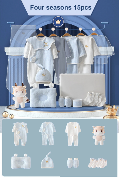 PureCotton Newborn Essentials Set — 15/18/20 Pieces of Ultra-Soft 100% Cotton (0–3 Months)