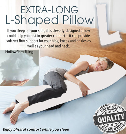 L Shaped Side Sleeper Adjustable Body Support, Maternity Full Body Pillow