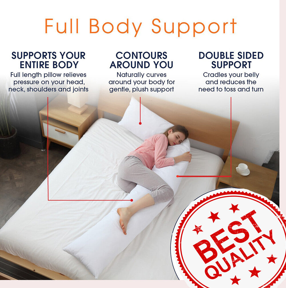 L Shaped Side Sleeper Adjustable Body Support, Maternity Full Body Pillow