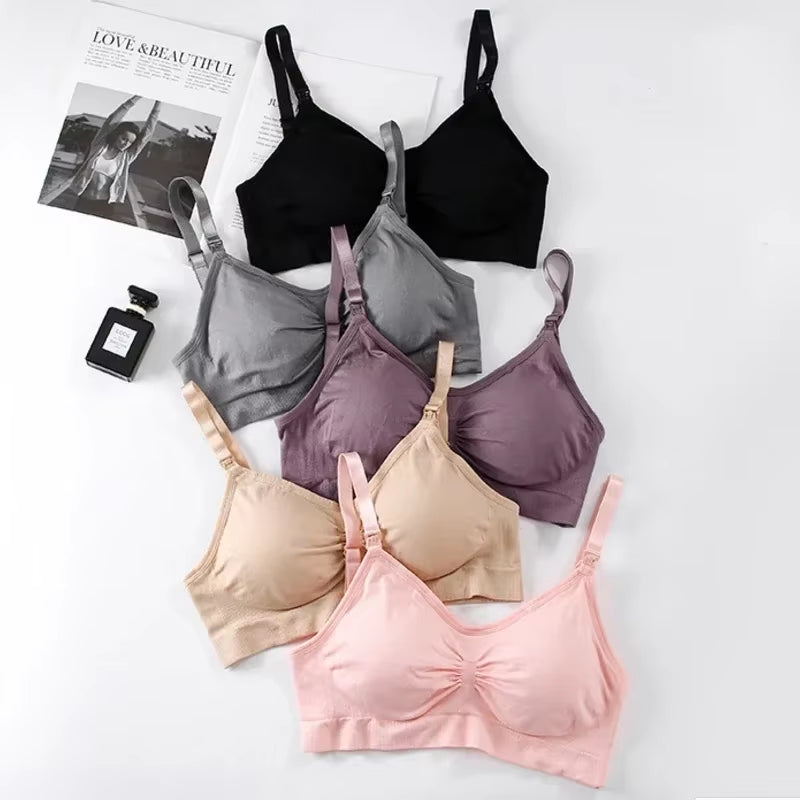 Maternity Bras Wirefree Nursing Pregnant Women Feeding Sujetador Lactancia Clothes Sagging Breastfeeding Women'S Lactancia Bra