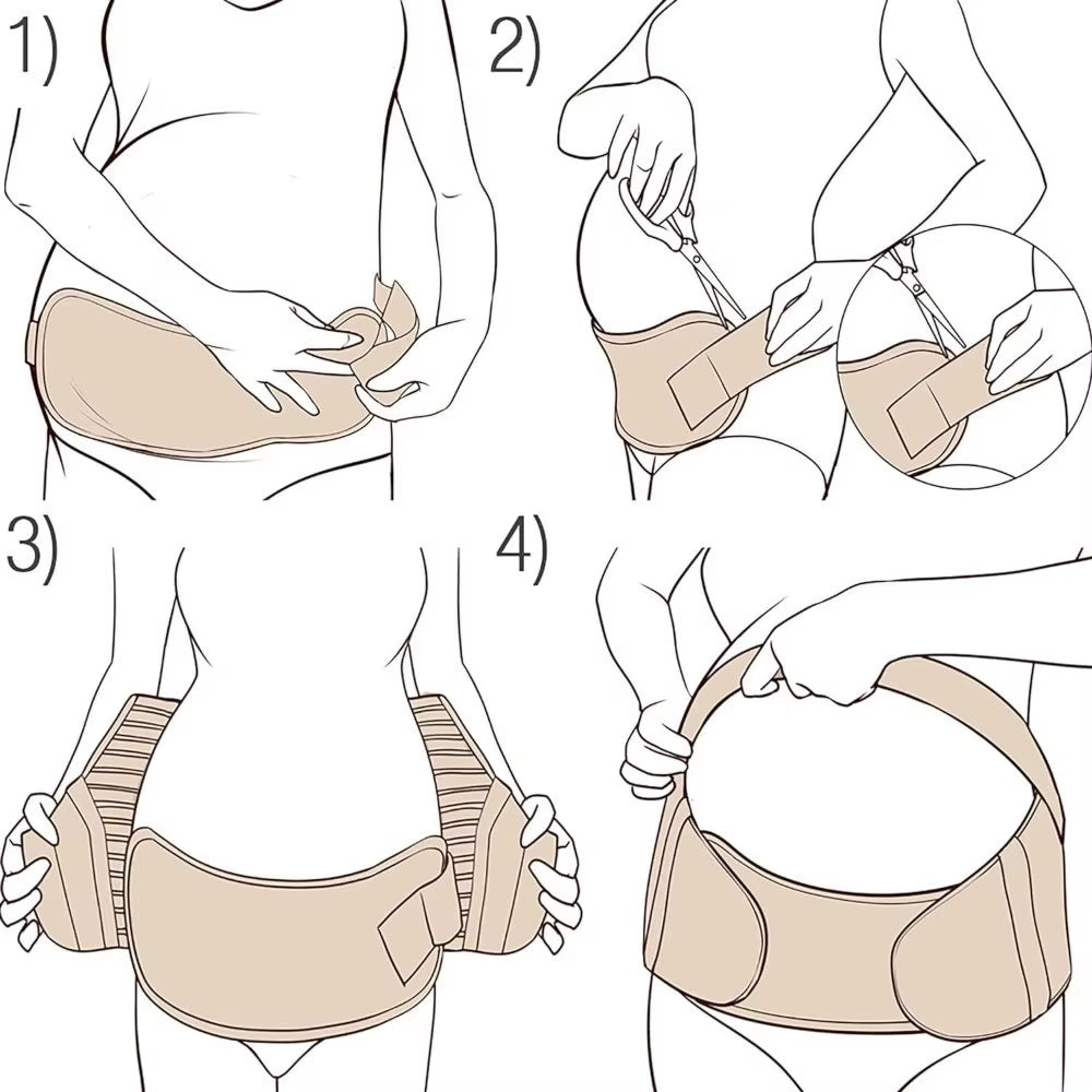 Adjustable Pregnant Women Belts Breathable Elastic Maternity Belly Band Soft Detachable Abdominal Support Brace